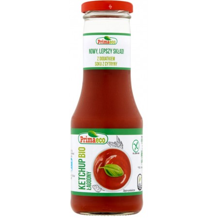 KETCHUP ŁAGODNY BEZGLUTENOWY BIO 315 g - PRIMAECO