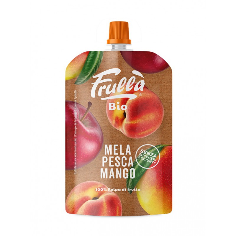 PRZECIER OWOCOWY JABŁKO - MANGO - BRZOSKWINIA BEZ DODATKU CUKRÓW BIO 100 g - NATURA NUOVA
