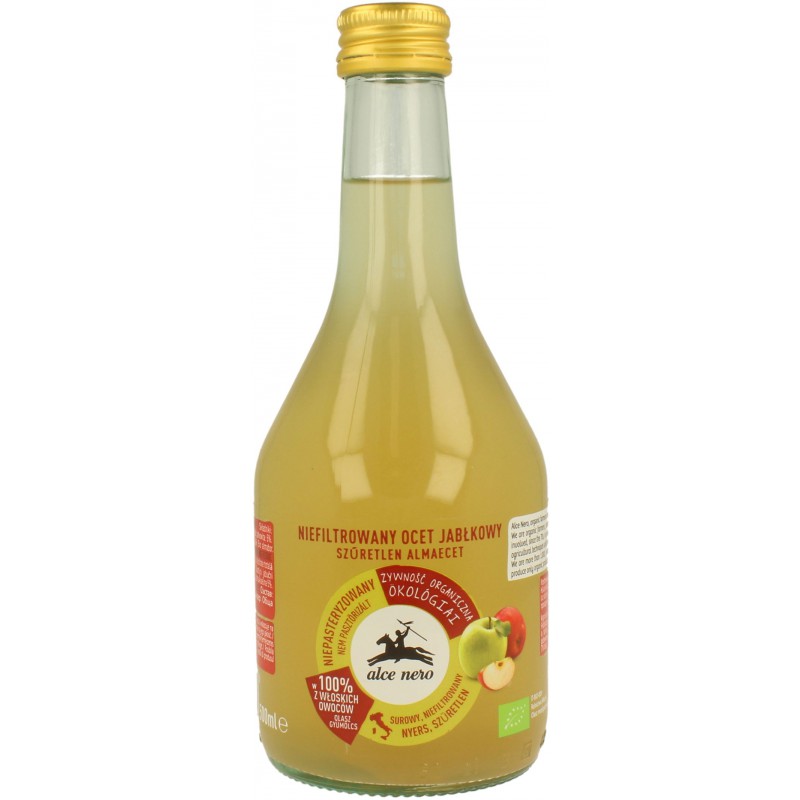 OCET JABŁKOWY 5 % NIEFILTROWANY BIO 500 ml - ALCE NERO