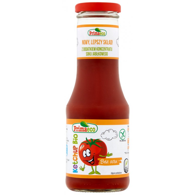 KETCHUP BEZ OCTU DLA DZIECI BEZGLUTENOWY BIO 315 g - PRIMAVIKA (BIO KIDS)