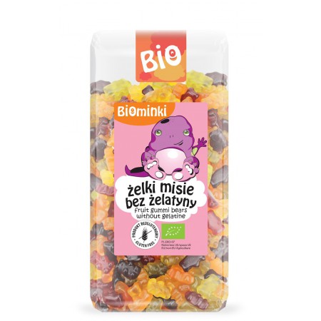 ŻELKI (MISIE) BEZ ŻELATYNY BEZGLUTENOWE BIO 400 g - BIOMINKI
