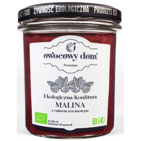 KONFITURA MALINOWA BIO 300 g - OWOCOWY DOM