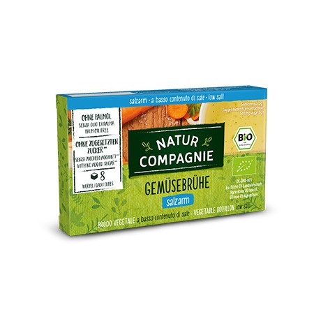 BULION - KOSTKI WARZYWNE BEZ DODATKU CUKRÓW O NISKIEJ ZAWARTOŚCI SOLI BIO 68 g - NATUR COMPAGNIE