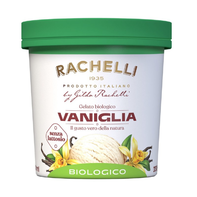 LODY - RACHELLI ICE CREAM - WANILIOWE BEZ LAKTOZY FAIR TRADE BEZGLUTENOWE BIO 500 ml - RACHELLI ICE CREAM