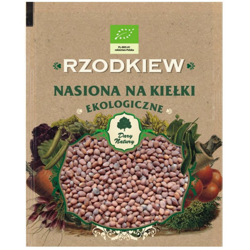 NASIONA RZODKIEWKI BIO NA KIEŁKI 30 g - DARY NATURY