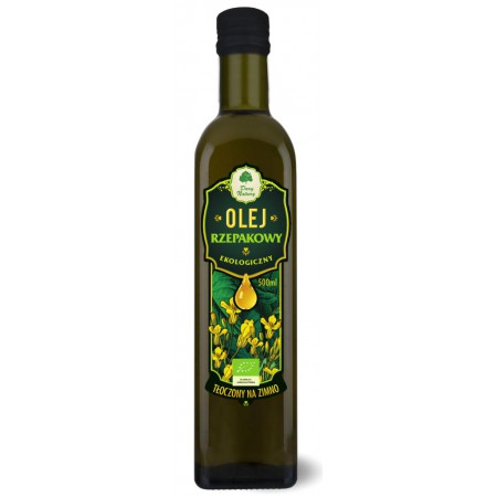 OLEJ RZEPAKOWY TŁOCZONY NA ZIMNO BIO 500 ml - DARY NATURY