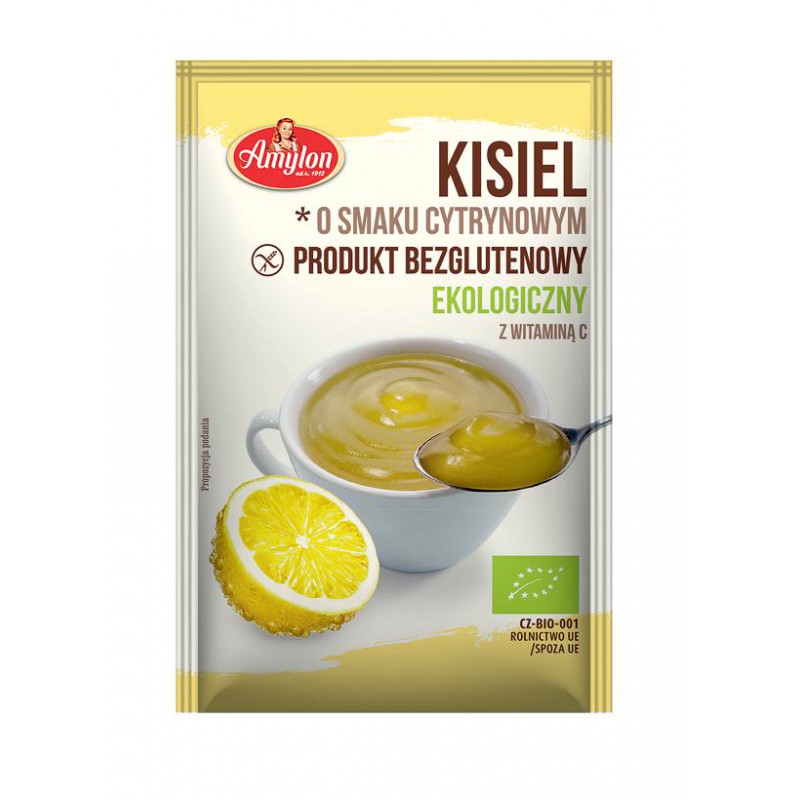 KISIEL O SMAKU CYTRYNOWYM BEZGLUTENOWY BIO 30 g - AMYLON