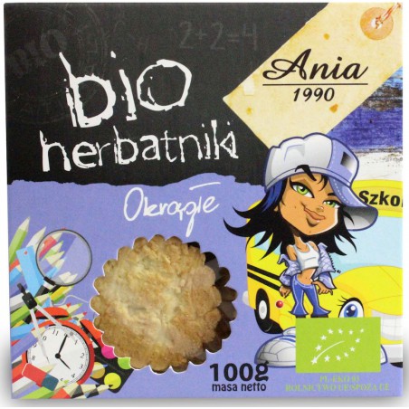 HERBATNIKI OKRĄGŁE BIO 100 g - BIO ANIA