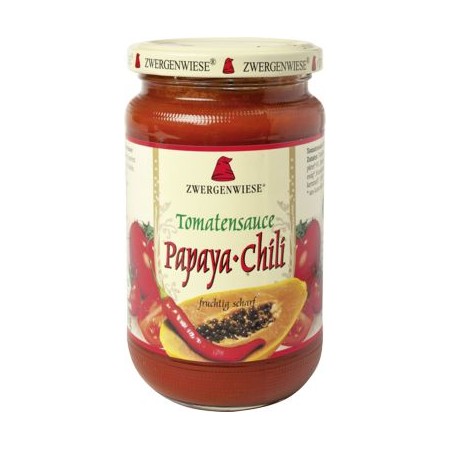 SOS POMIDOROWY PAPAYA - CHILI (PIKANTNY) BEZGLUTENOWY BIO 350 g - ZWERGENWIESE
