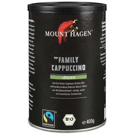 KAWA CAPPUCCINO FAMILY FAIR TRADE BIO 400 g - MOUNT HAGEN