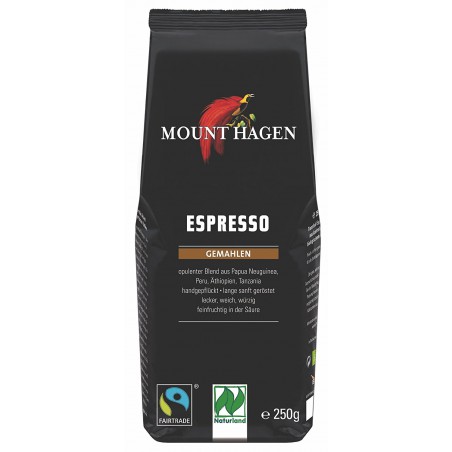 KAWA MIELONA ARABICA 100 % ESPRESSO FAIR TRADE BIO 250 g - MOUNT HAGEN