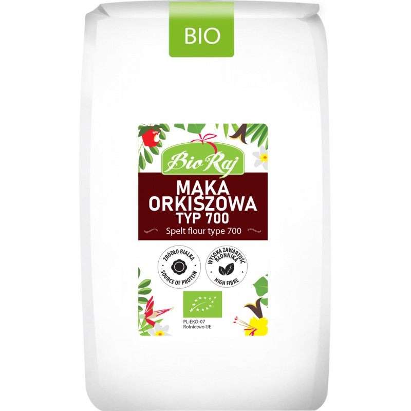 MĄKA ORKISZOWA TYP 700 BIO 1 kg - BIO RAJ