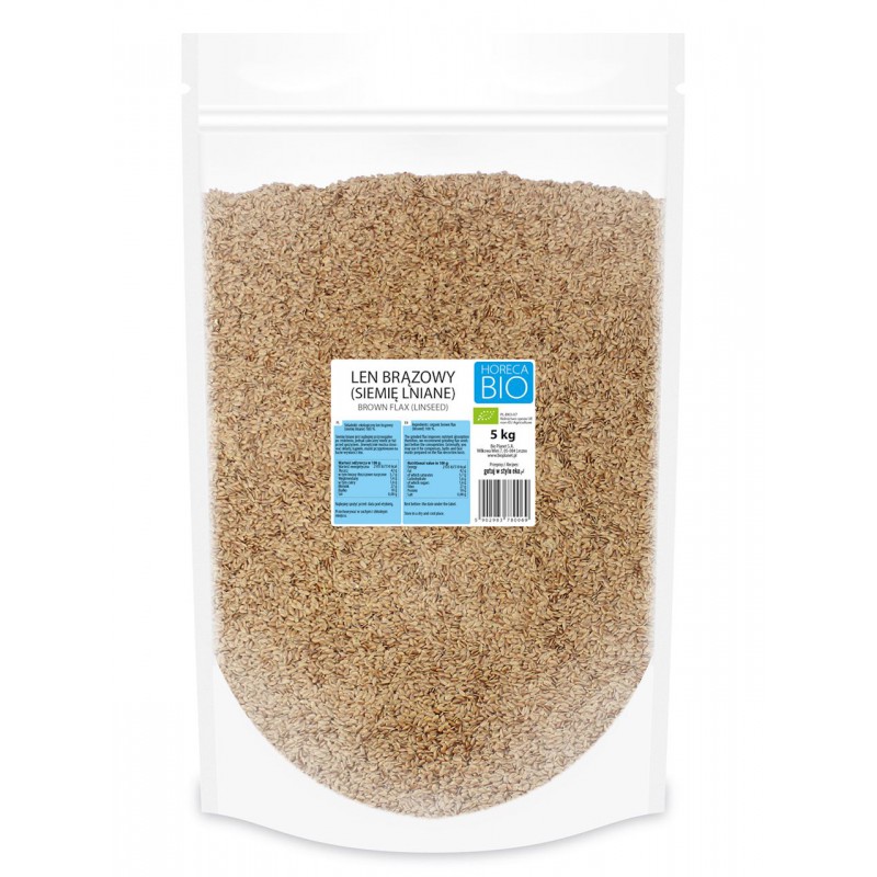 LEN BRĄZOWY (SIEMIĘ LNIANE) BIO 5 kg - HORECA