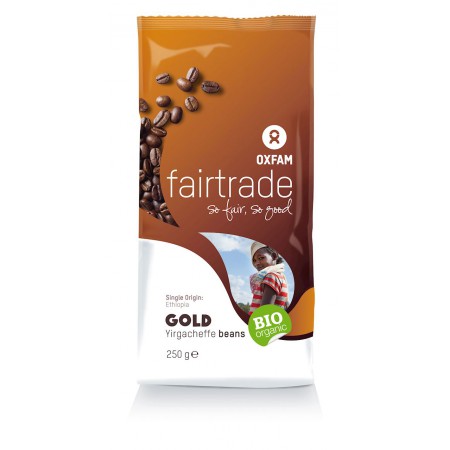 KAWA ZIARNISTA ARABICA 100 % YIRGACHEFFE ETIOPIA FAIR TRADE BIO 250 g - OXFAM