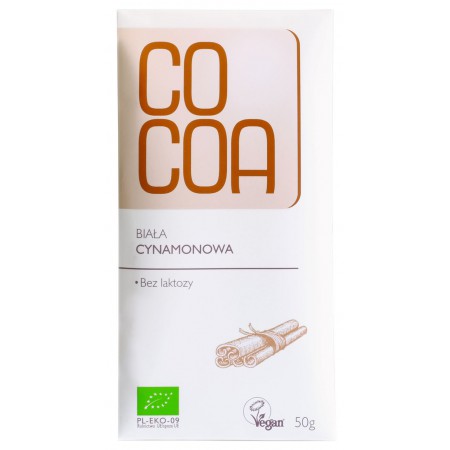 TABLICZKA BIAŁA CYNAMONOWA BIO 50 g - COCOA