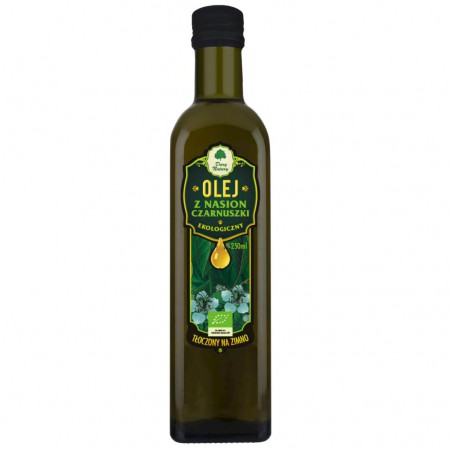 OLEJ Z NASION CZARNUSZKI TŁOCZONY NA ZIMNO BIO 250 ml - DARY NATURY