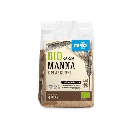 KASZA MANNA Z PŁASKURKI BIO 400 g - NIRO