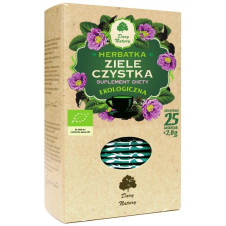 HERBATKA ZIELE CZYSTKA BIO (25 x 2 g) 50 g - DARY NATURY