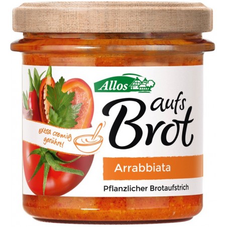 PASTA KREMOWA ARRABBIATA BEZGLUTENOWA BIO 140 g - ALLOS