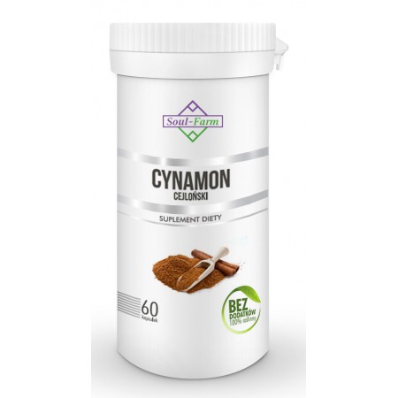 CYNAMON CEJLOŃSKI EKSTRAKT 60 KAPSUŁEK (400 mg) - SOUL FARM