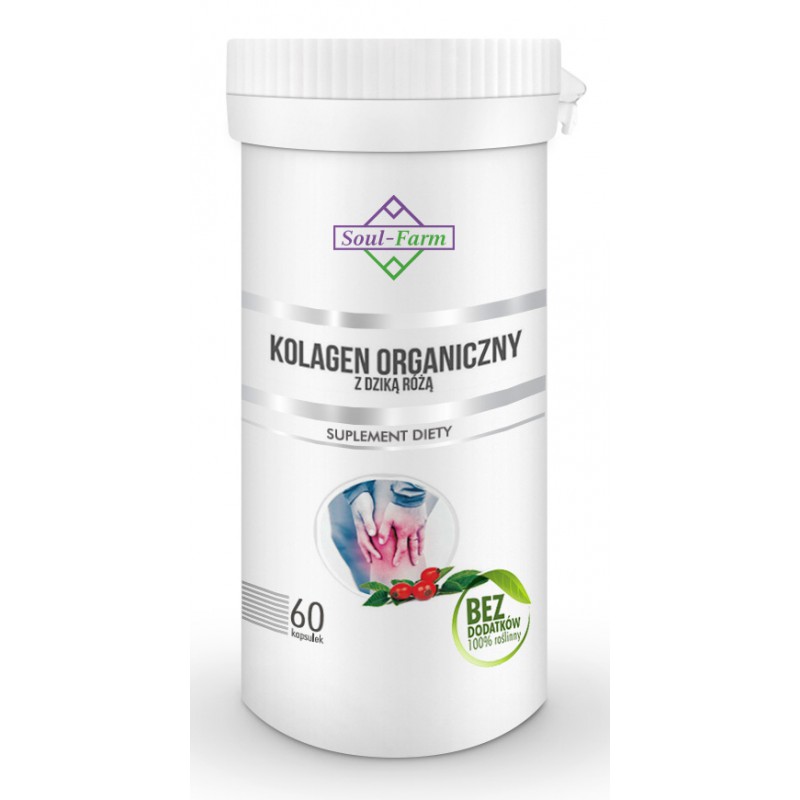 KOLAGEN MORSKI Z DZIKĄ RÓŻĄ 60 KAPSUŁEK (400 mg) - SOUL FARM