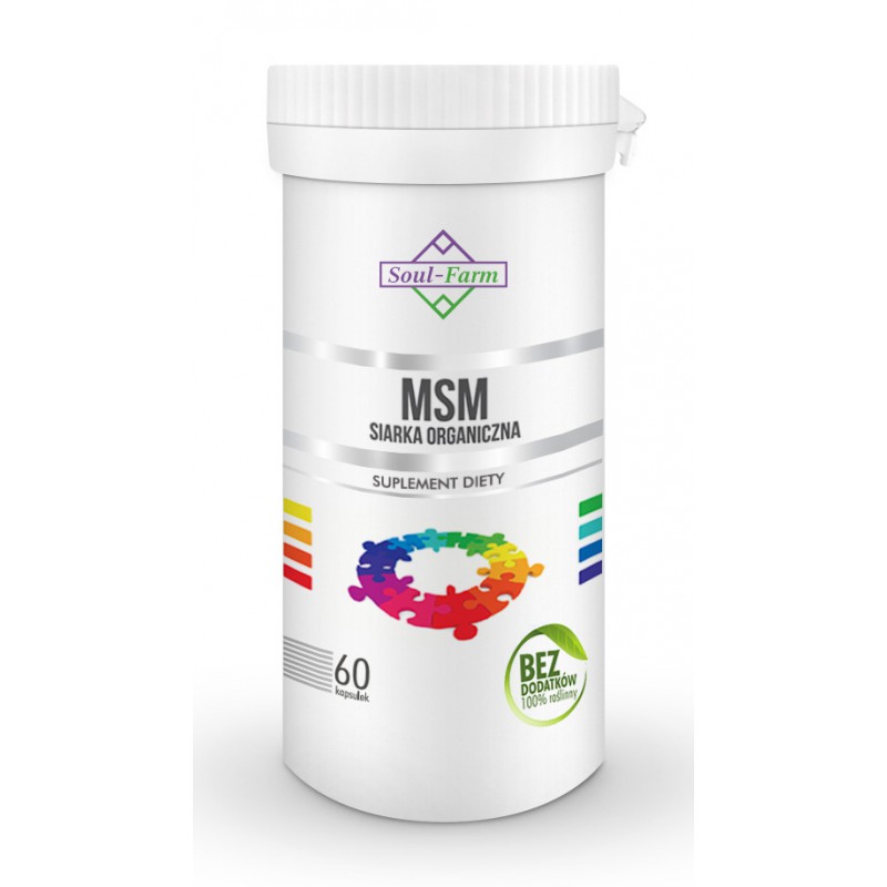 MSM SIARKA ORGANICZNA 60 KAPSUŁEK (650 mg) - SOUL FARM