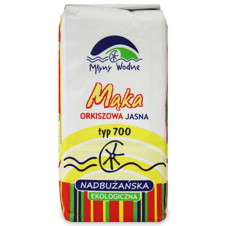 MĄKA ORKISZOWA JASNA NADBUŻAŃSKA TYP 700 BIO 1 kg - MŁYNY WODNE (EKO OAZA)