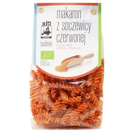 MAKARON (Z SOCZEWICY CZERWONEJ) ŚWIDERKI BIO 250 g - BIO PLANET