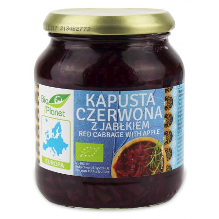 KAPUSTA CZERWONA Z JABŁKIEM BIO 340 g - BIO PLANET