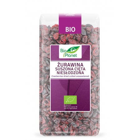ŻURAWINA SUSZONA CIĘTA NIESŁODZONA BIO 400 g - BIO PLANET