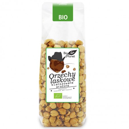 ORZECHY LASKOWE PRAŻONE BLANSZOWANE BIO 350 g - BIO PLANET