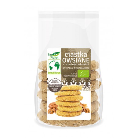 CIASTKA OWSIANE Z ORZECHAMI WŁOSKIMI BIO 170 g - BIO PLANET