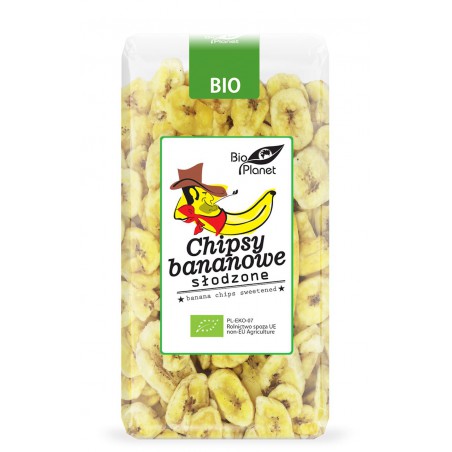 CHIPSY BANANOWE SŁODZONE BIO 350 g - BIO PLANET