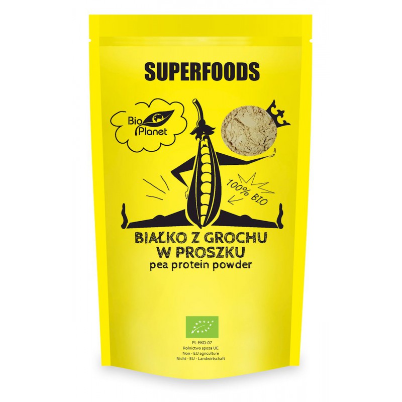 BIAŁKO Z GROCHU W PROSZKU BIO 150 g - BIO PLANET