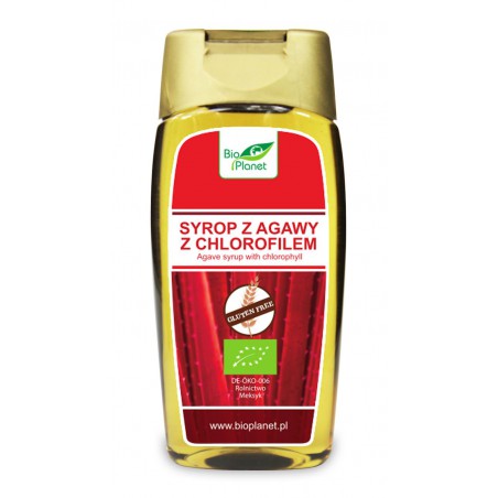 SYROP Z AGAWY Z CHLOROFILEM BEZGLUTENOWY BIO 350 g (250 ml) - BIO PLANET