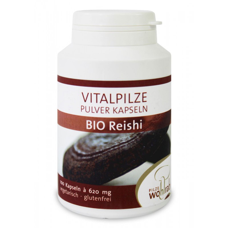 GRZYBY REISHI (LAKOWNICA LŚNIĄCA) BIO 100 KAPSUŁEK (500 mg) - PILZE WOHLRAB