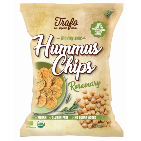 CHIPSY Z CIECIERZYCY Z ROZMARYNEM BEZGLUTENOWE BIO 75 g - TRAFO