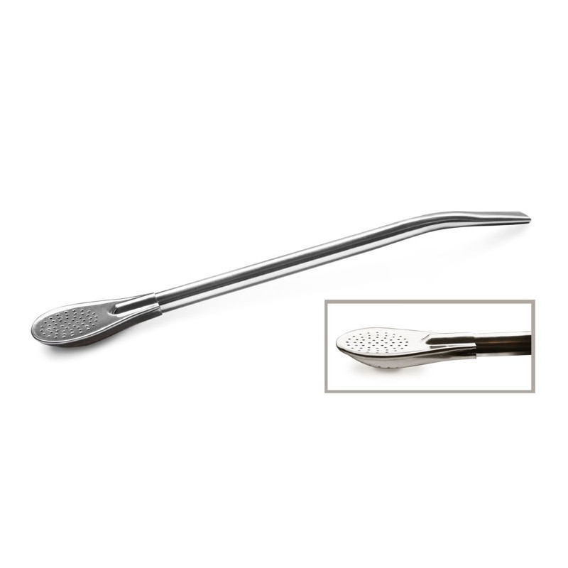 BOMBILLA ZE STALI NIERDZEWNEJ ŁYŻECZKOWA LIZA 19 cm - ORGANIC MATE GREEN