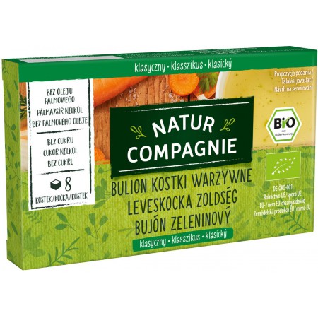 BULION - KOSTKI WARZYWNE BEZ DODATKU CUKRÓW BIO 84 g - NATUR COMPAGNIE