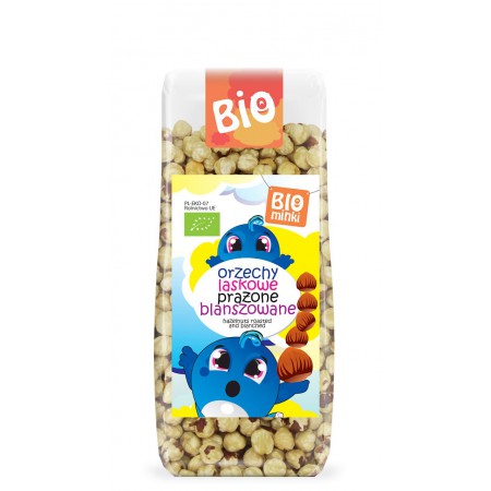 ORZECHY LASKOWE PRAŻONE BLANSZOWANE BIO 100 g - BIOMINKI