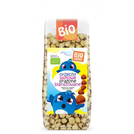 ORZECHY LASKOWE PRAŻONE BLANSZOWANE BIO 100 g - BIOMINKI