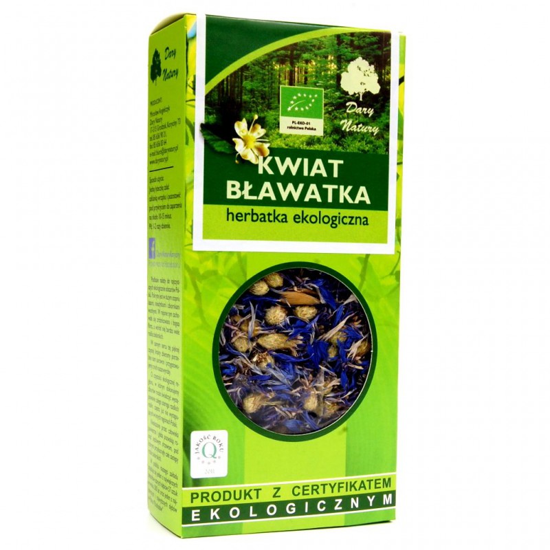 HERBATKA Z KWIATU BŁAWATKA BIO 25 g - DARY NATURY