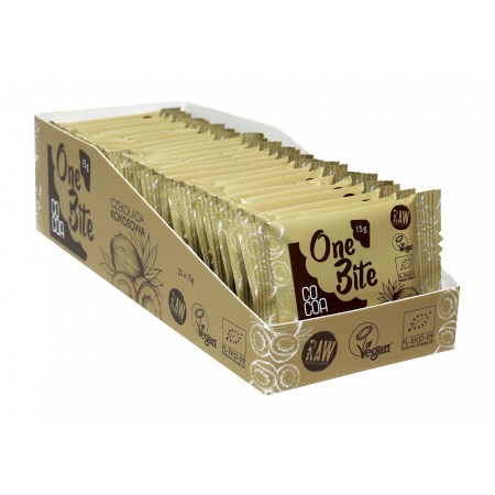 ONE BITE CZEKOLADA KOKOSOWA BIO 15 g - COCOA