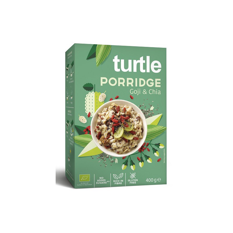 OWSIANKA Z JAGODAMI GOJI I NASIONAMI CHIA BEZGLUTENOWA BIO 400 g - TURTLE