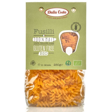 MAKARON (KUKURYDZIANY) ŚWIDERKI FUSILLI BEZGLUTENOWY BIO 250 g - DALLA COSTA