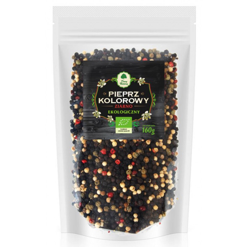 PIEPRZ KOLOROWY ZIARNO (UZUPEŁNIENIE) BIO 160 g - DARY NATURY