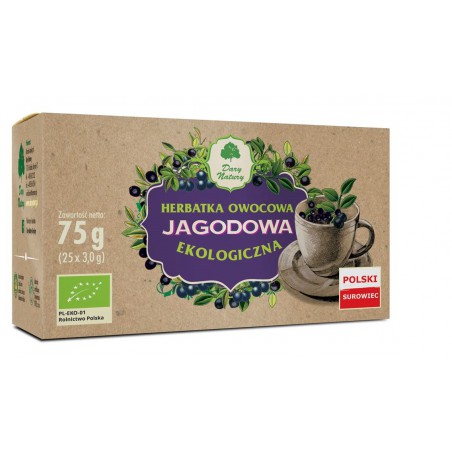 HERBATKA JAGODOWA BIO (25 x 3 g) 75 g - DARY NATURY