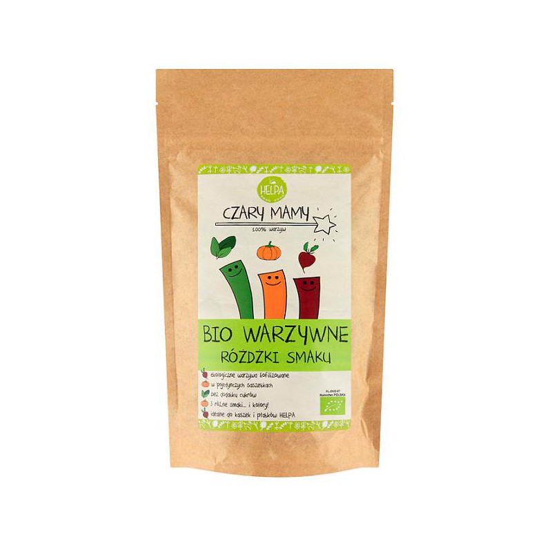 RÓŻDŻKI SMAKU WARZYWNE (LIOFILIZOWANE WARZYWA) BIO (9 x 2 g) 18 g - HELPA
