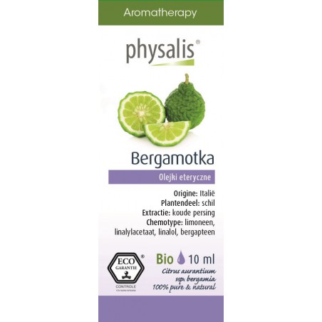 OLEJEK ETERYCZNY BERGAMOTKA (BERGAMOTE) ECO 10 ml - PHYSALIS