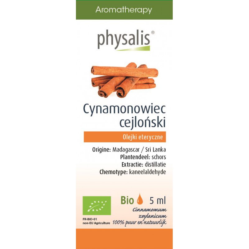 OLEJEK ETERYCZNY CYNAMONOWIEC CEJLOŃSKI (KANEEL) BIO 5 ml - PHYSALIS